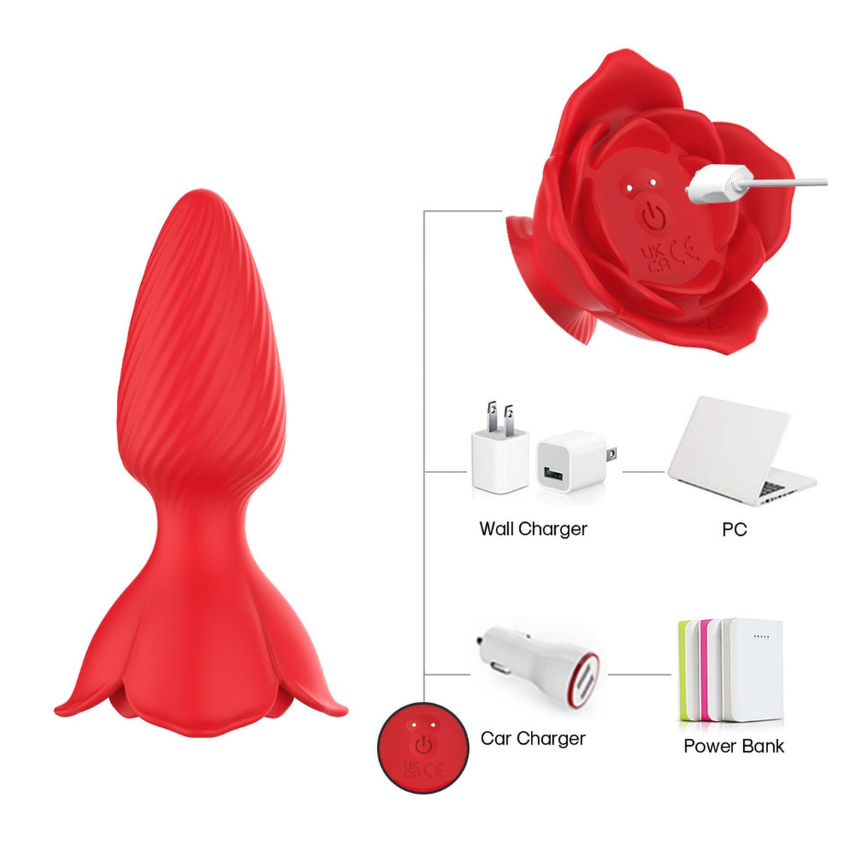 6-Plug analny wibrujący Honey Jelly róża 9 trybów 10,9 cm-6