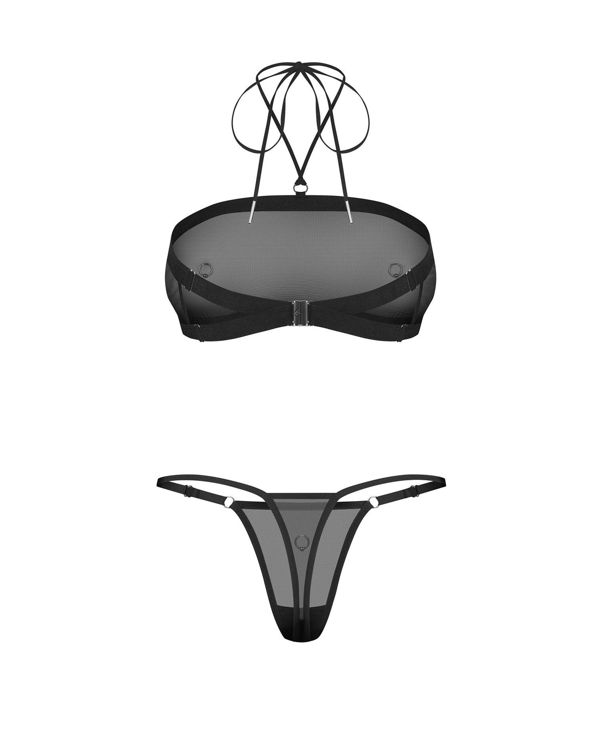 7-Siatieczkowy transparentny komplet bielizny Obsessive Orinelle L/XL-7