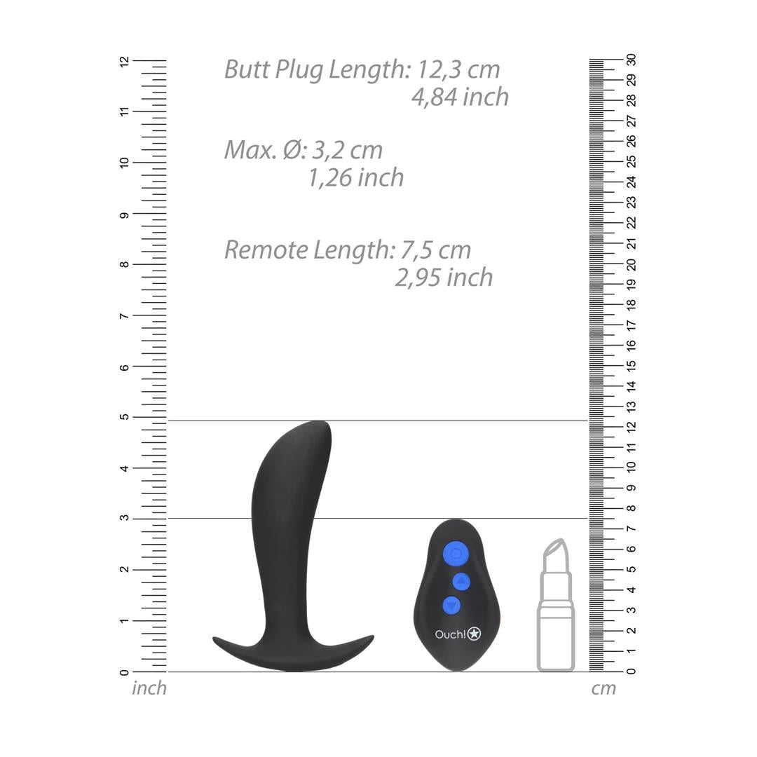 8-Wibrujący korek analny z elektrostymulacją Ouch! 12,3 cm-8