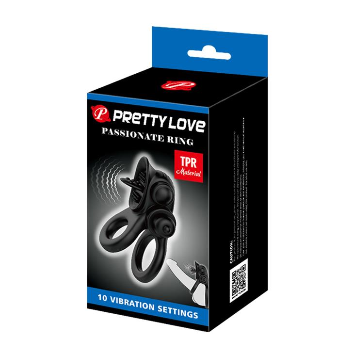 7-Pierścień wibrujący Pretty Love Passionate Ring 10 funkcji czarny-7