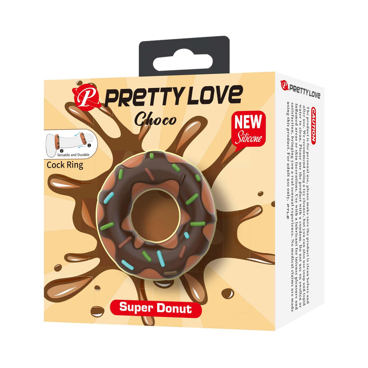 7-Pierścień erekcyjny Pretty Love Choco Super Donut silikonowy supermiękki-7