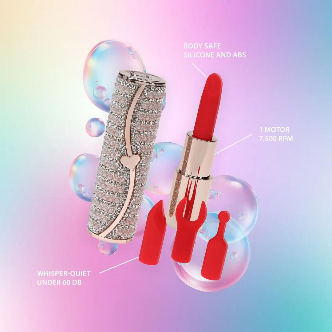 5-Mini wibrator szminkowy Loveline Candy różowy USB-5