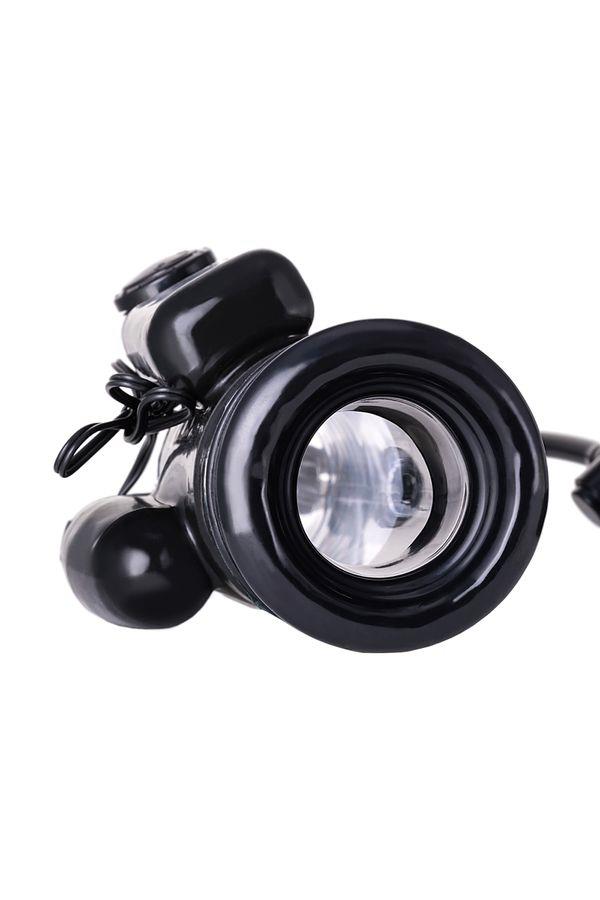 5-Pompka do penisa z wibracją A-Toys transparentna czarna 22,8 cm-5