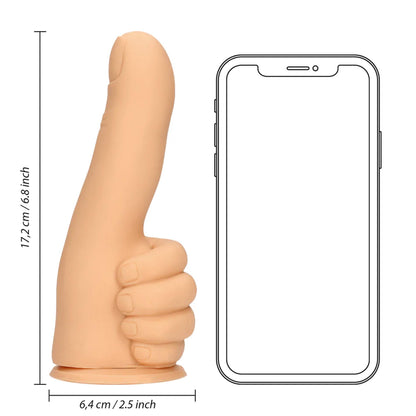 6-Dildo kciuk S Line cieliste silikonowe-6