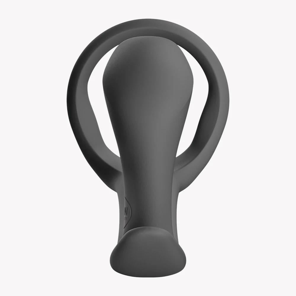 9-Pierścień erekcyjny z masażerem prostaty Fun Factory Bootie Ring czarny-9