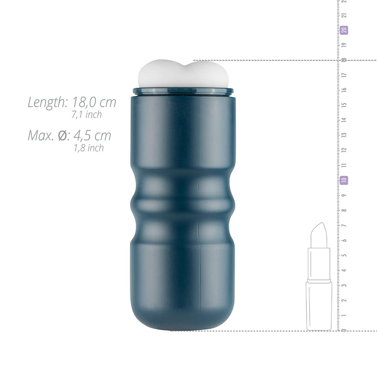 9-Masturbator analny FPPR biały 18 cm-9