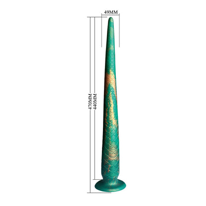 7-Dildo silikonowe Power Monsters Verdant Titan szmaragdowe 47 cm-7