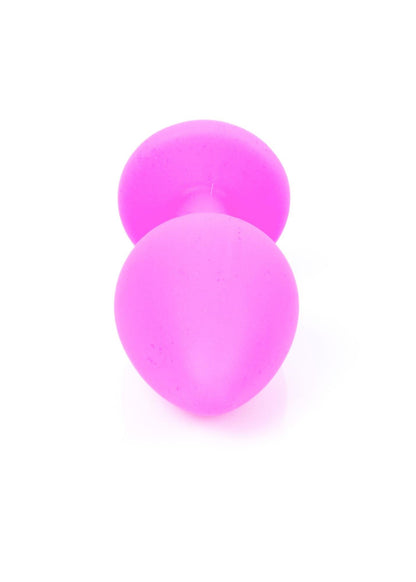 5-Korek analny silikonowy różowy z diamencikiem MyLove Toys 8 cm-5