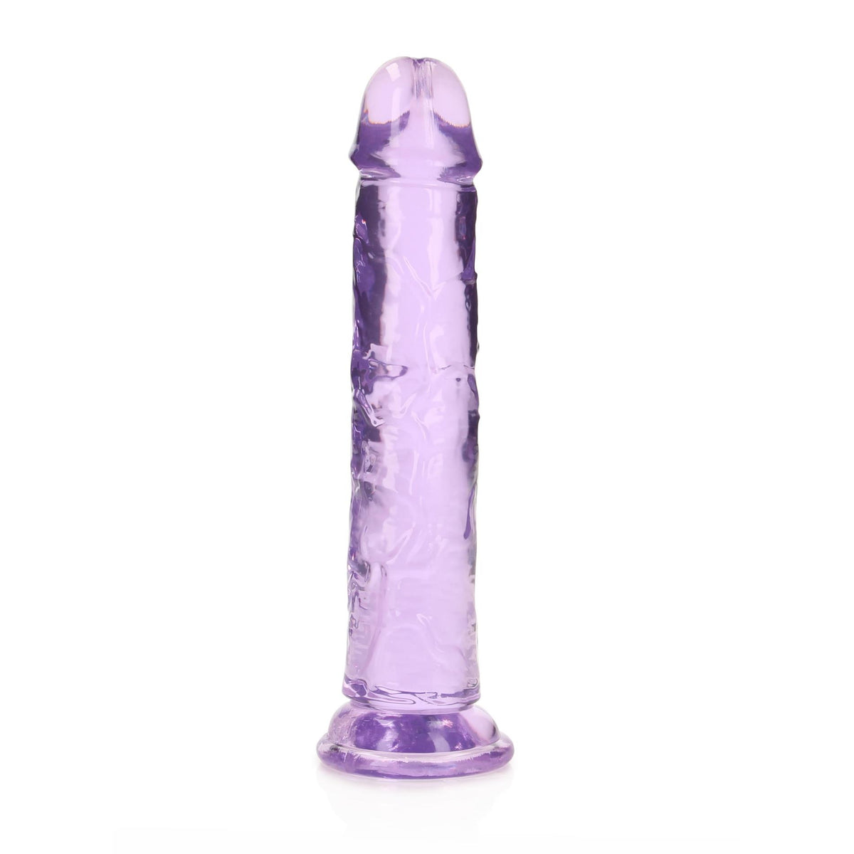 7-Przezroczyste realistyczne dildo z przyssawką RealRock 18 cm-7