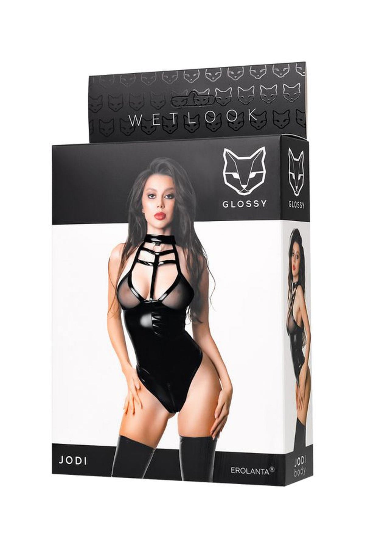 7-Body Wetlook Glossy Jodi czarne XL-7