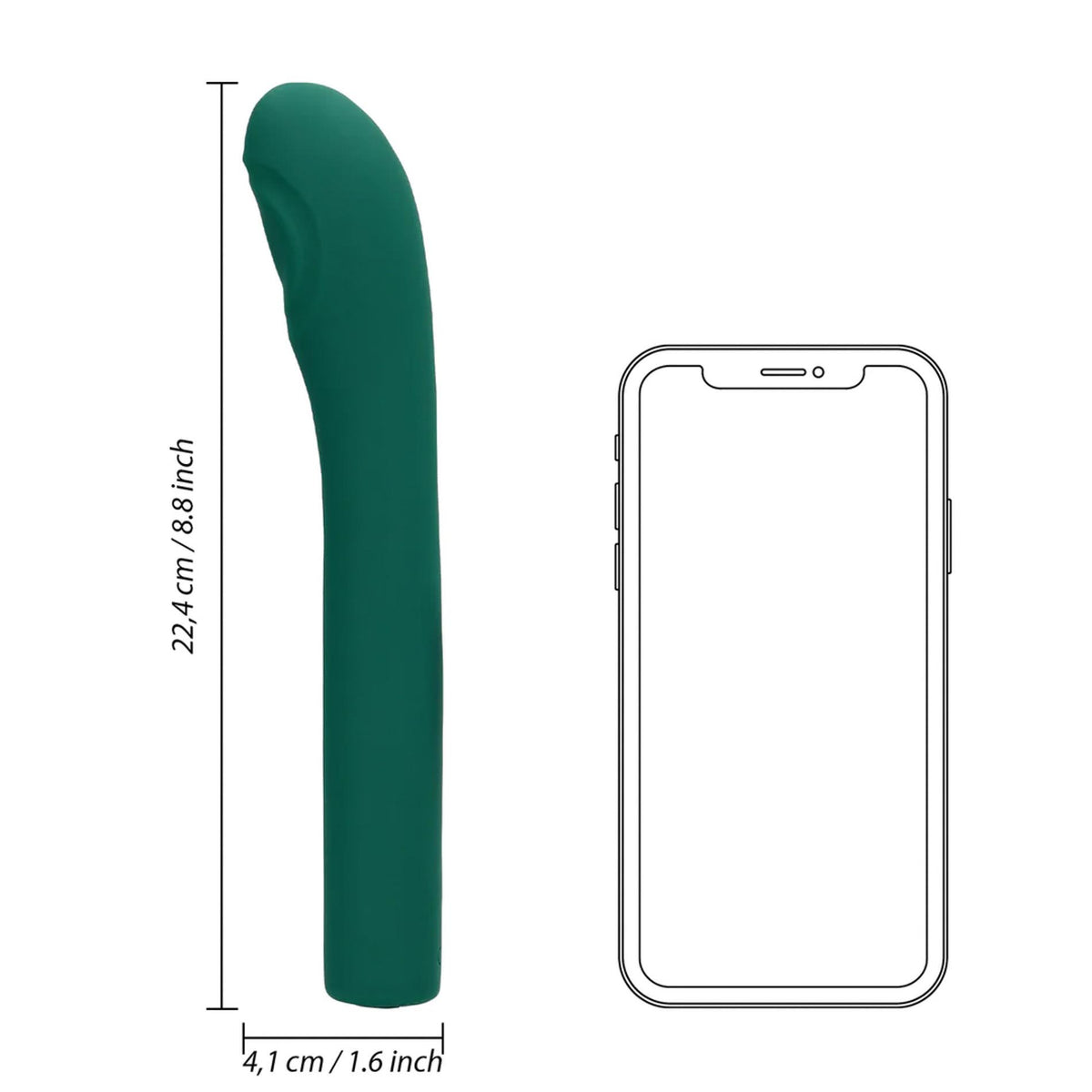 8-Wibrator punktu G Loveline Pulse Wave zielony 22 cm-8