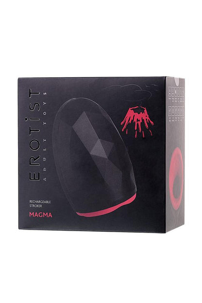 6-Masturbator Erotist Magma podgrzewany silikonowy czarny doładowywany 12 cm-6