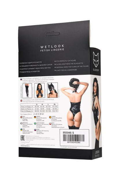 6-Body wetlook Jodi Glossy czarny M-6