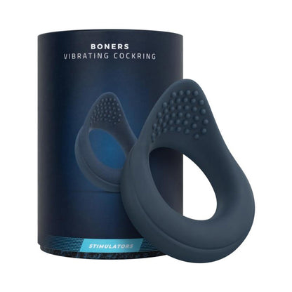 5-Pierścień wibrujący Boners z stymulacją krocza niebieski USB-5
