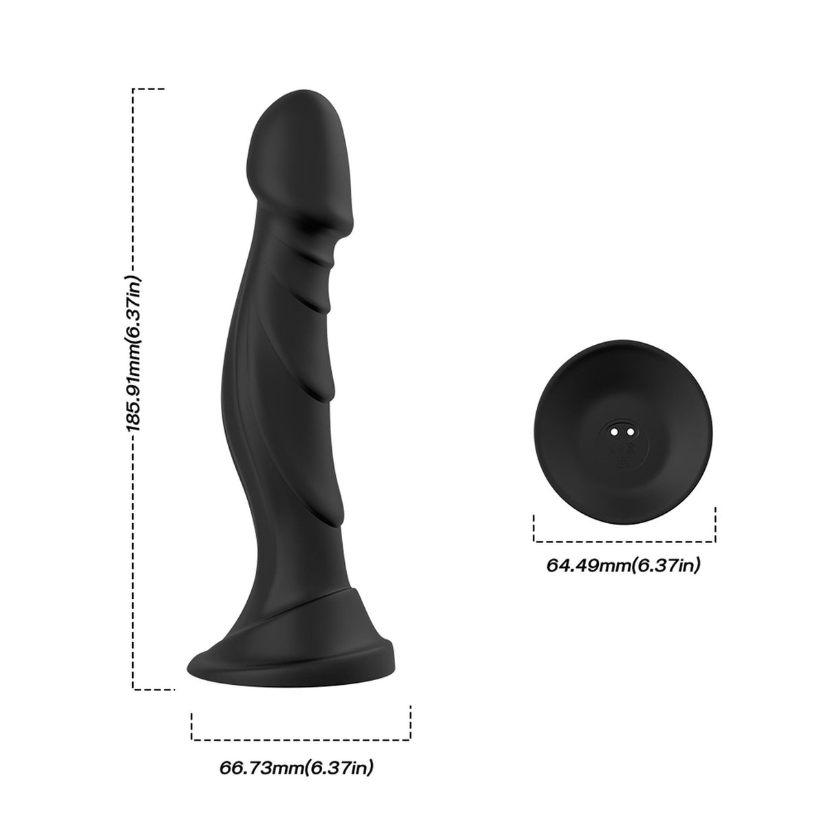 12-Wibrator analny Optimus Black B Series Joy silikonowy 16 cm-12