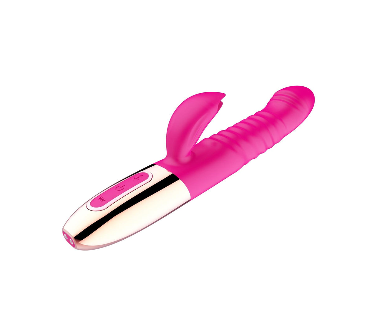 5-Wibrator króliczek B Series Magic silikonowy grzewczy z ruchem USB-5