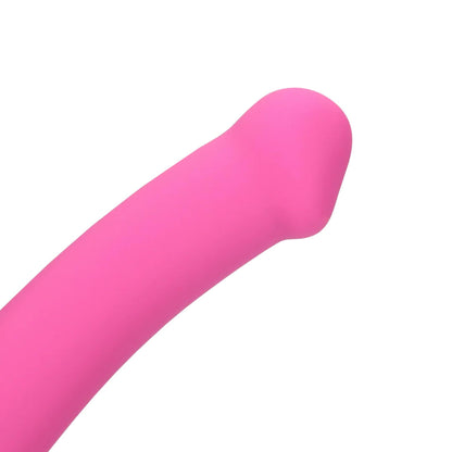 5-Wibrator dildo silikonowy Loveline różowy 18 cm-5