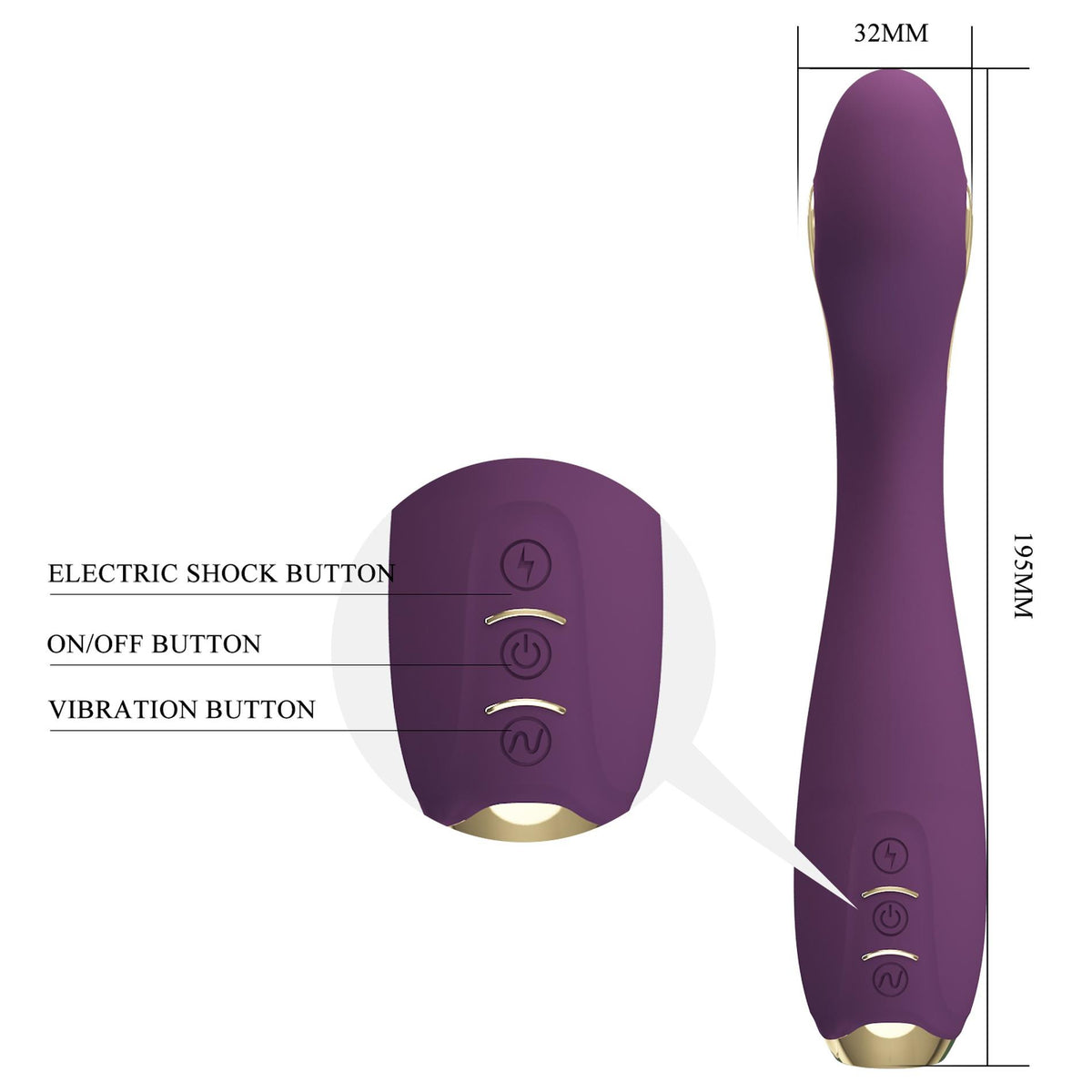 5-PRETTY LOVE - HECTOR, 12 vibration functions 5 electric shock functions Mobile APP remote control-5