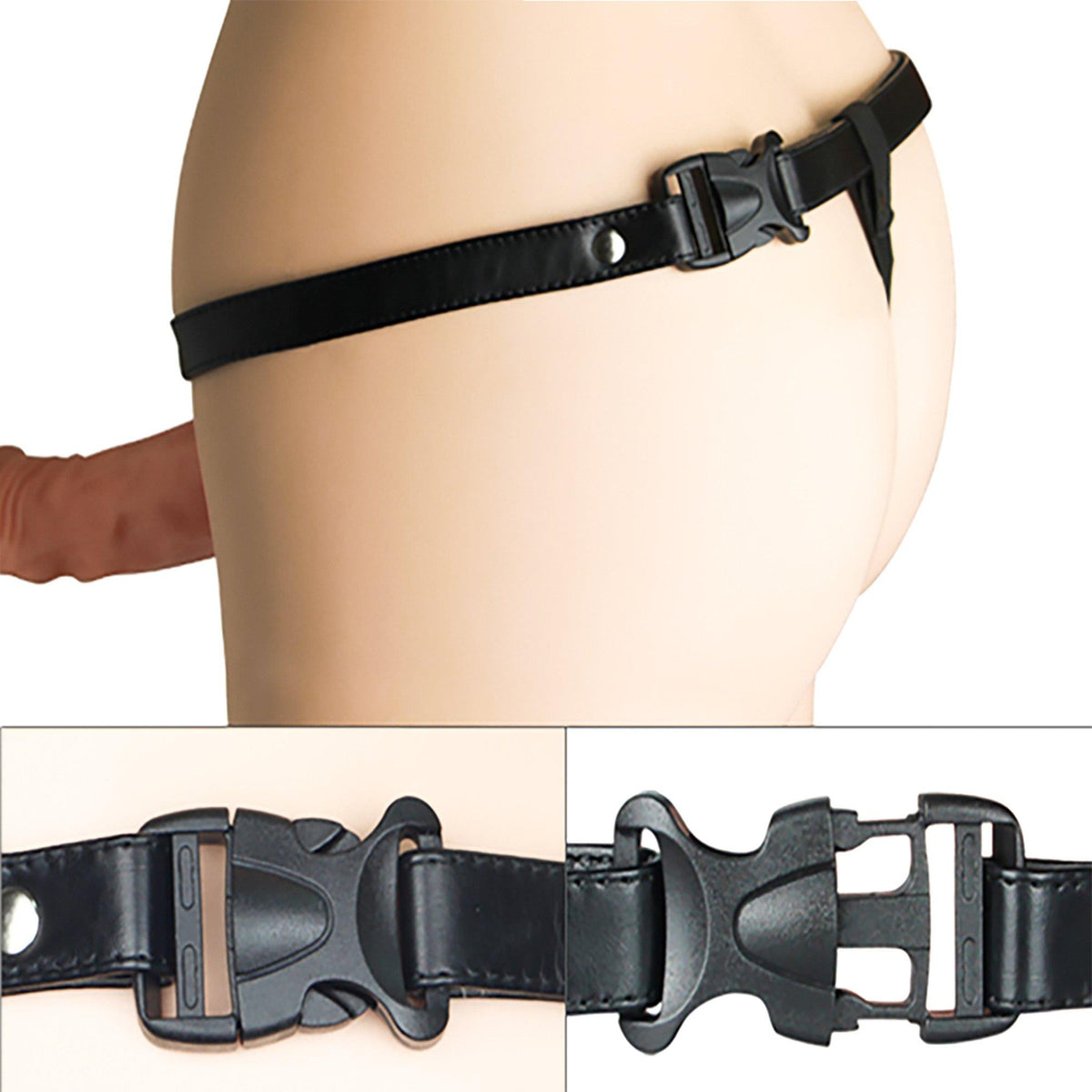 7-Vibrating Unisex Hollow Strap On-7