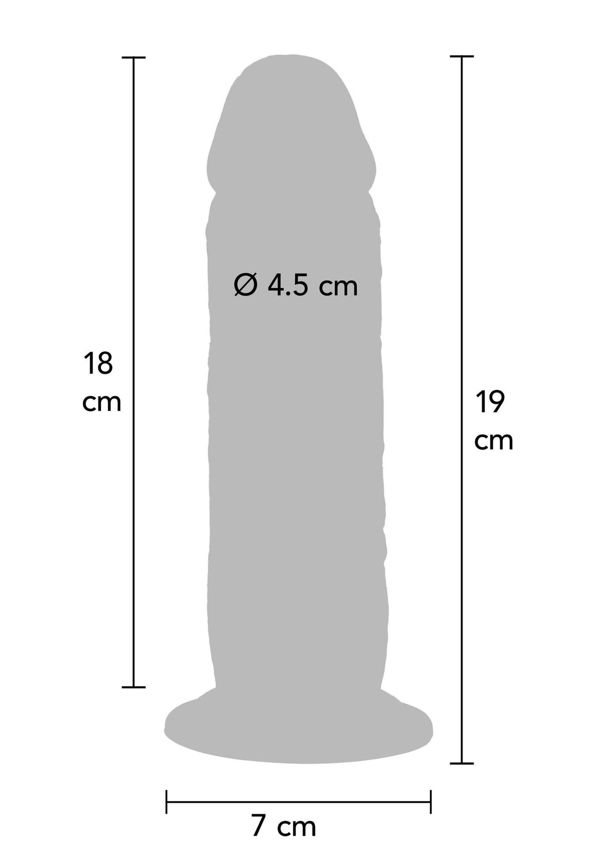 6-Silicone Foreskin Dong 19 cm Caramel skin tone-6