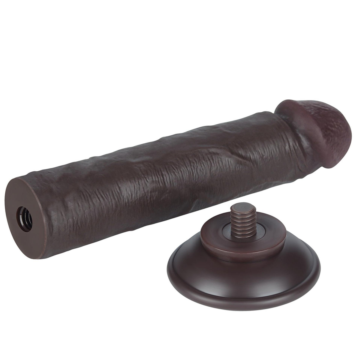 5-8'' Sliding Skin Dual Layer Dong Black-5