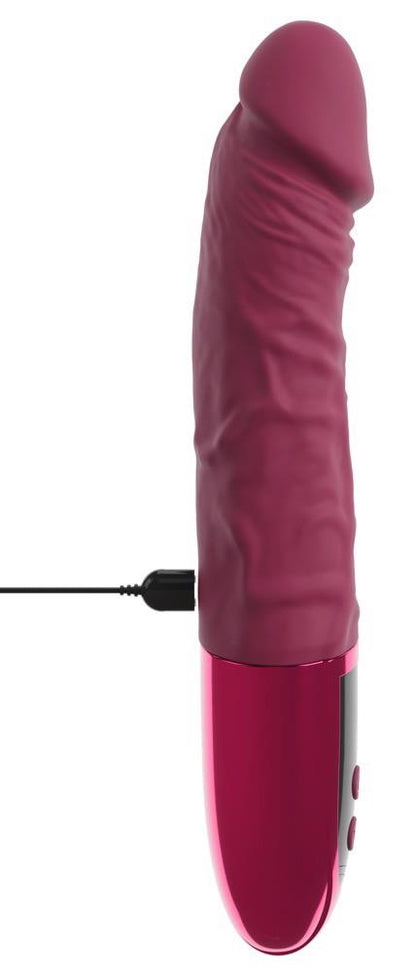 7-Wibrator realistyczny beau coeur Varelo czerwony silikonowy USB 23 cm-7