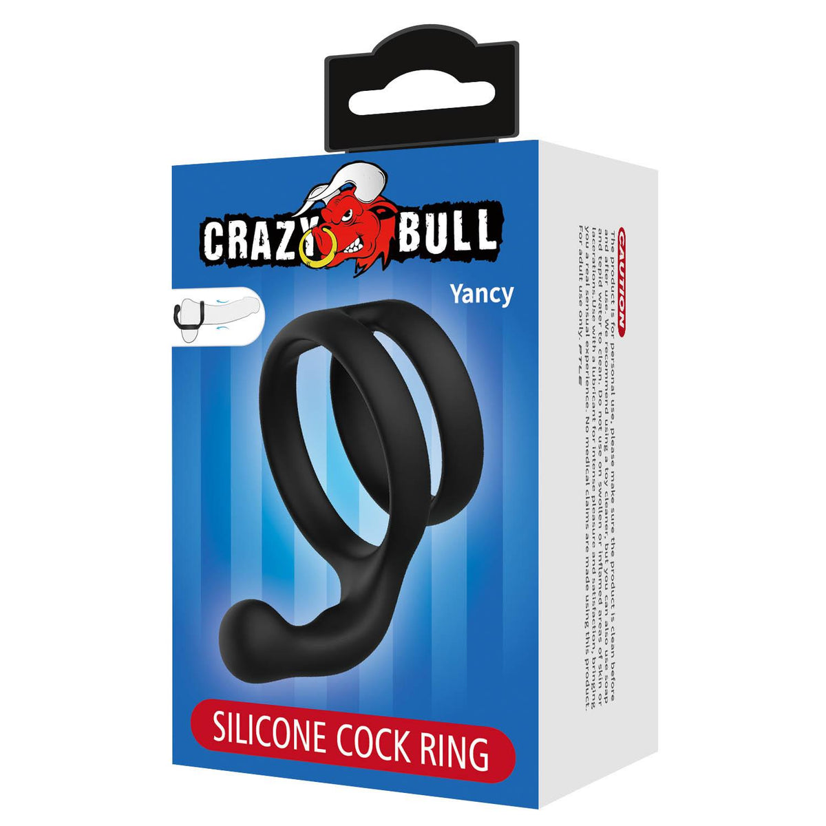 5-Pierścień erekcyjno-mosznowy silikonowy Crazy Bull Yancy-5