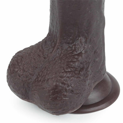 18-7'' Sliding Skin Dual Layer Dong - Black-18