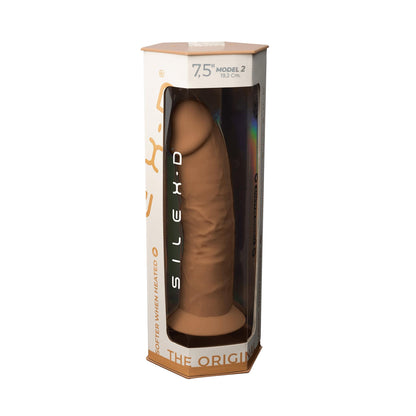 6-Dildo z cyberskóry Silexd Model 2 karmelowy 19 cm z przyssawką-6