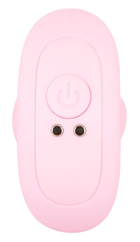 5-Korek analny wibrujący Cuties silikonowy różowy USB 8 cm-5