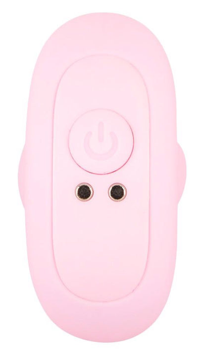 5-Korek analny wibrujący Cuties silikonowy różowy USB 8 cm-5