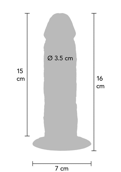 5-Dildo z ruchomym napletkiem ToyJoy silikonowe karmel 15 cm-5