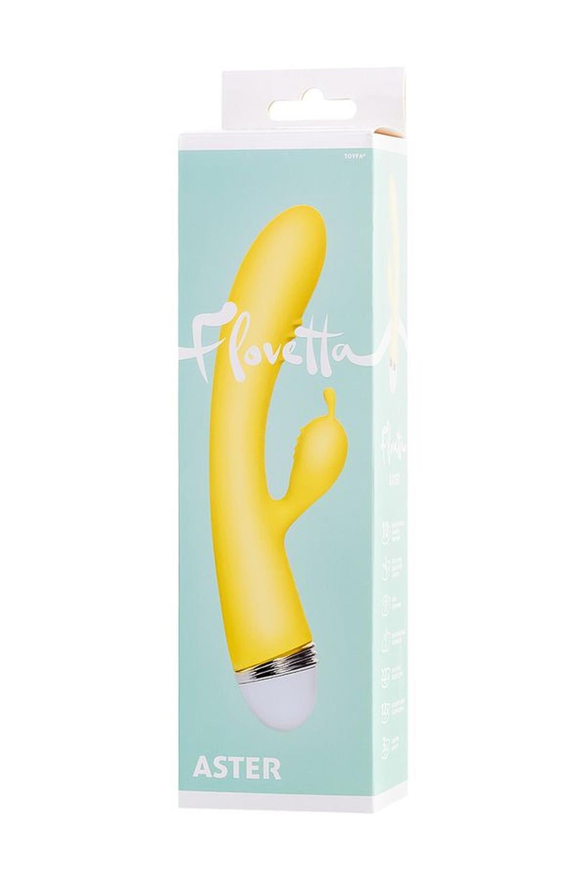 6-Wibrator króliczek Flovetta Aster silikonowy żółty USB 22 cm-6
