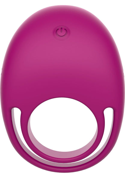 12-Pierścień wibrujący Put A Ring On It ToyJoy fuksja pilot USB-12