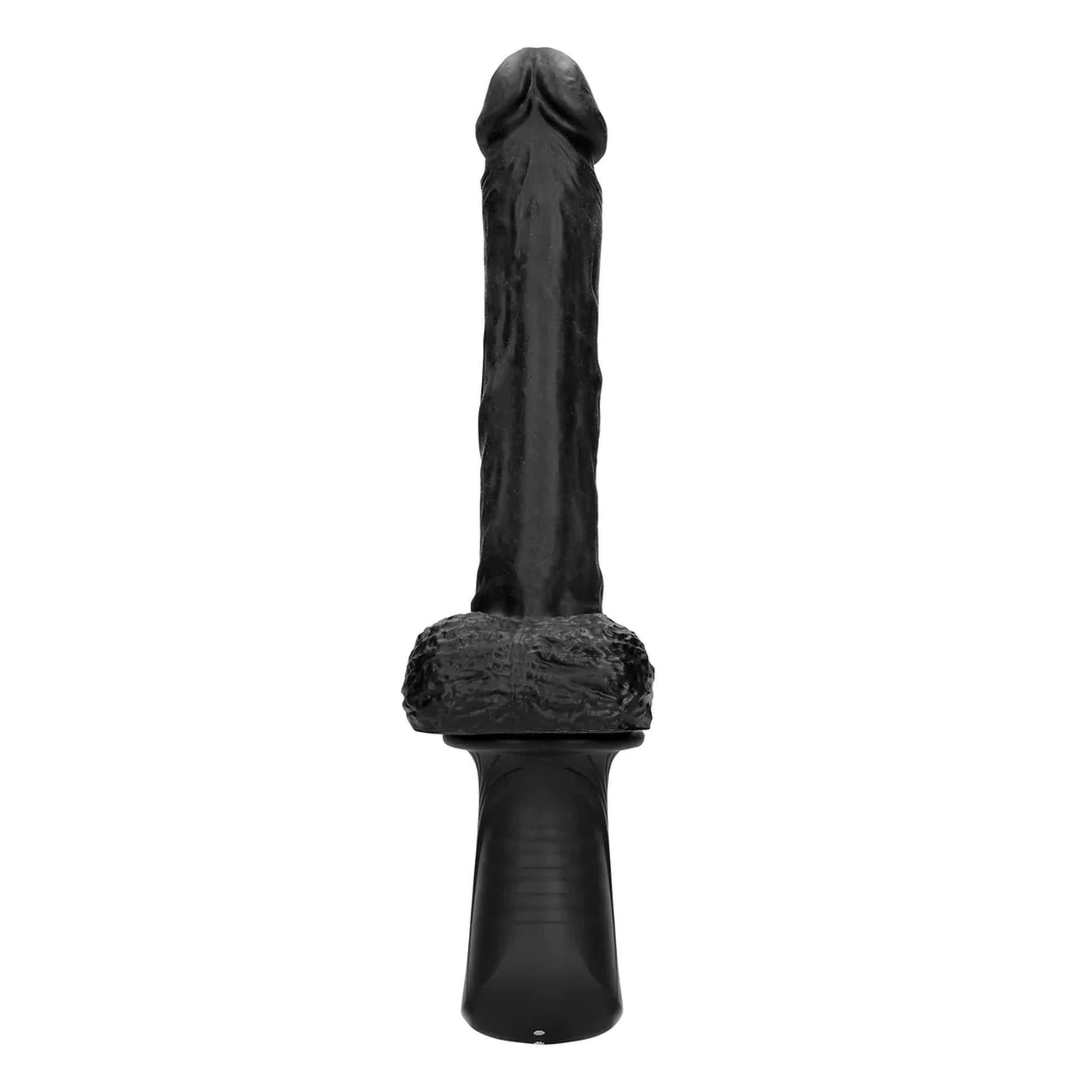 8-Hand Held Liquid Silicone Vibrating and Thrusting Sex Machine - Black-8