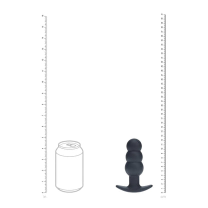 8-Wibrujący korek analny Tri Bulb silikonowy Levelz czarny USB-8