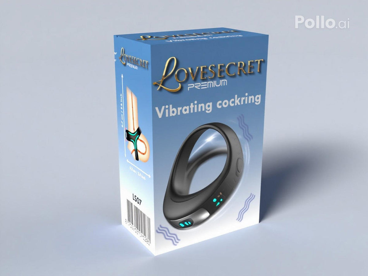 6-Wibrujący pierścień erekcyjny Lovesecret Premium silikonowy wodoodporny USB-6