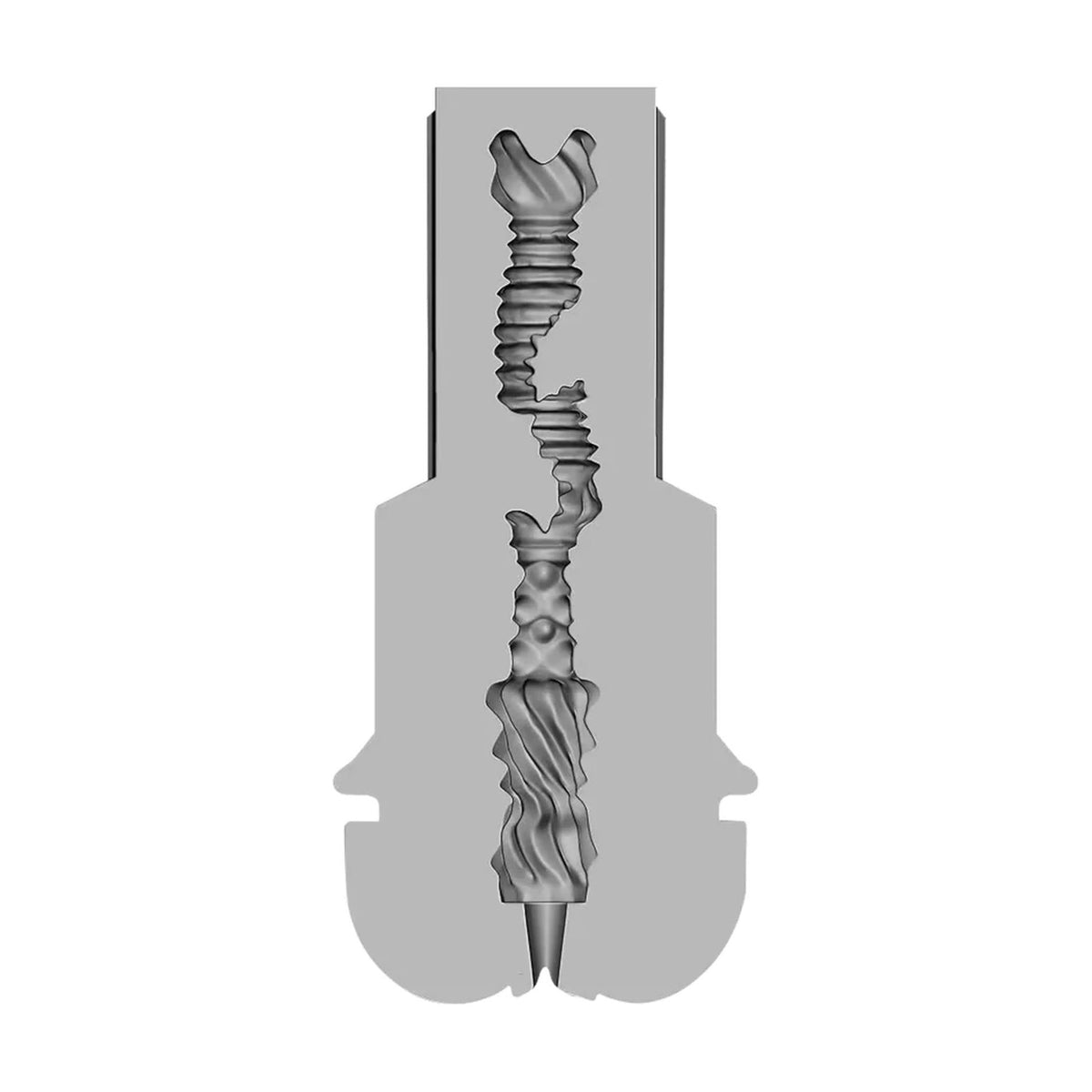 8-Masturbator TPE Easy Rider RealRock czarny 21,5 cm-8