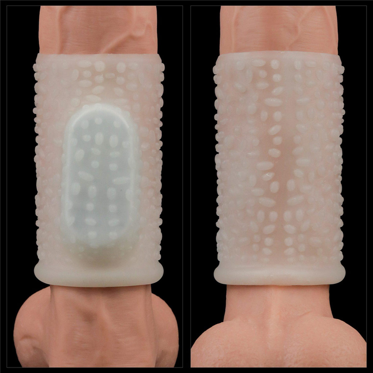 7-Vibrating Drip Knights Ring (White)-7