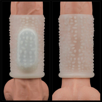 7-Vibrating Drip Knights Ring (White)-7