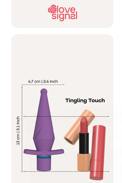 9-Korek analny wibrujący Tingling Touch Dream Toys silikonowy 13 cm USB-9