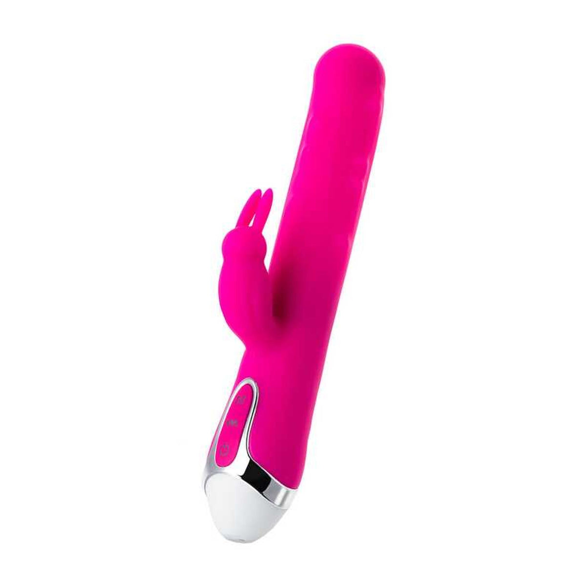 7-Wibrator króliczek z ruchomymi kulkami JOS BALLE silikonowy różowy 23 cm-7