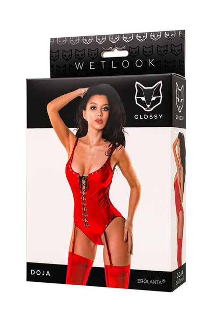 5-Body Wetlook Doja Glossy czerwony S-5