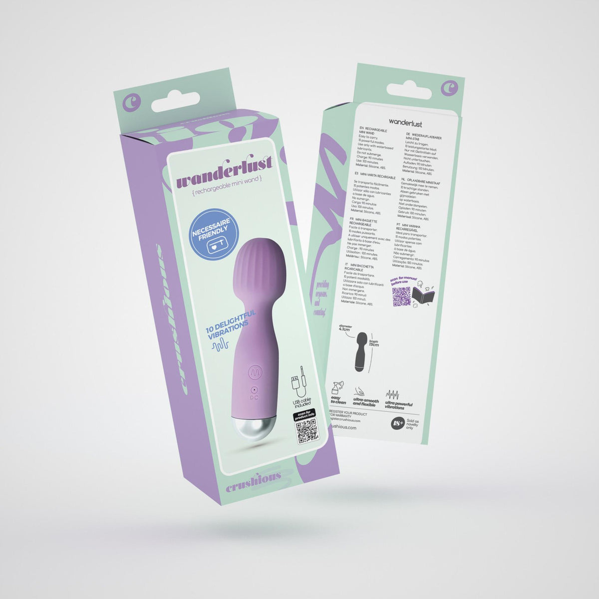 7-Mini wand Crushious Wanderlust liliowy USB 15 cm-7