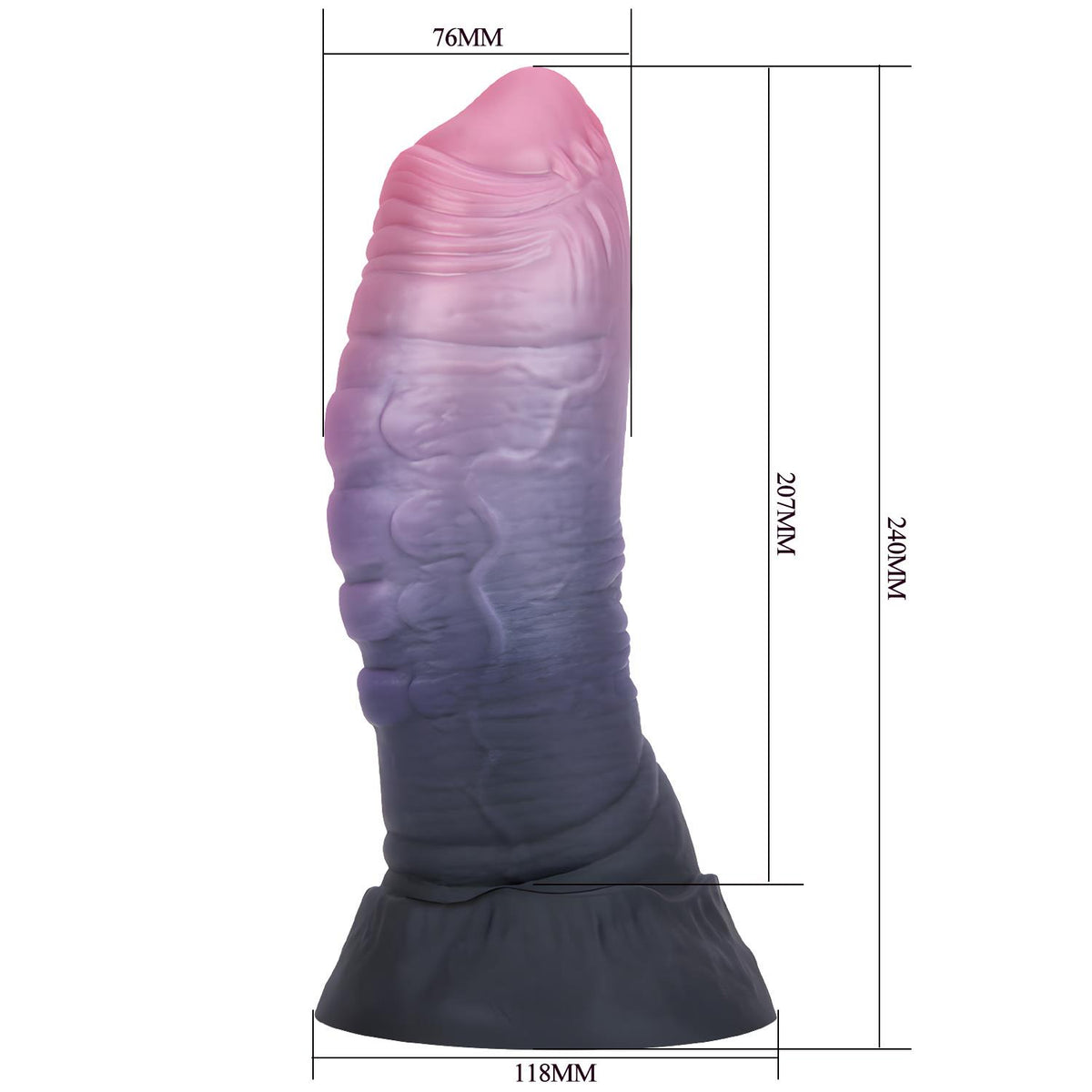 7-Dildo silikonowe mackowate Power Monsters 24 cm-7