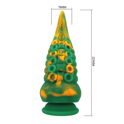 8-Dildo silikonowe Abyssal Colossus Power Monsters żłobione 22,5 cm-8