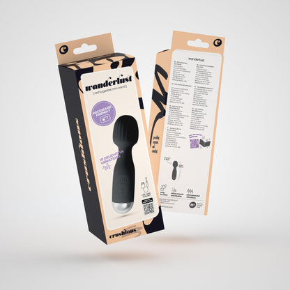 8-Mini wibrator wand Crushious Wanderlust czarny USB 15 cm-8