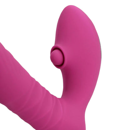 10-Wibrator punktu G Loveline z pchnięciami i tappingiem różowy 15,6 cm-10
