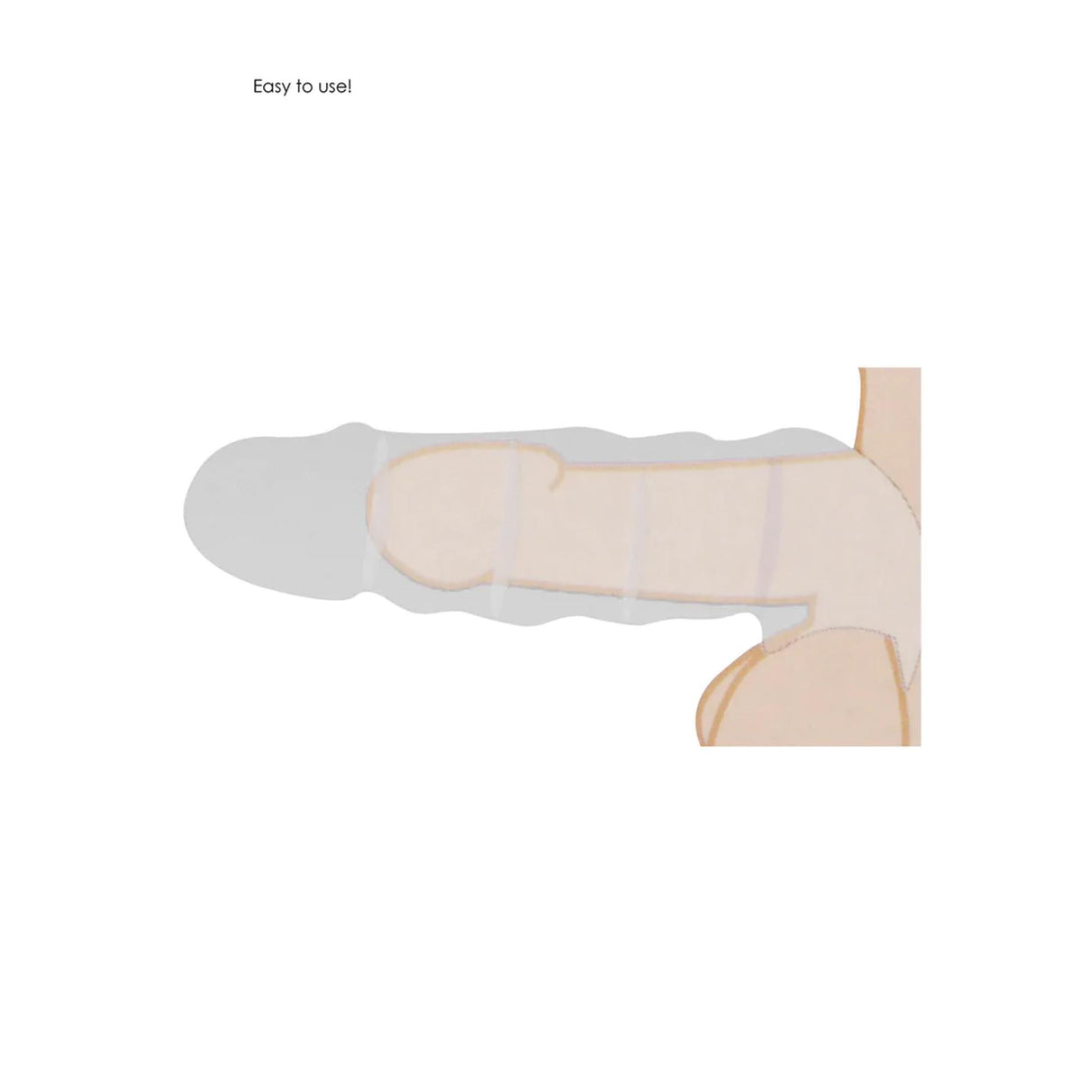 5-Realistyczna przedłużka na penisa RealRock 22 cm-5