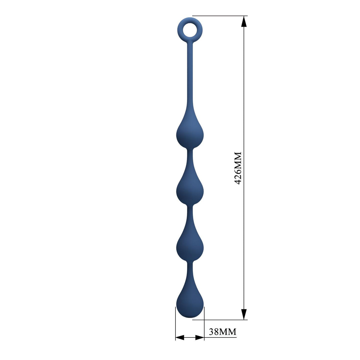 5-Kulki analne silikonowe wodoodporne Mr Play Waterdrop 43 cm-5